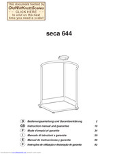 Seca 644 Series Instruction Manual And Guarantee