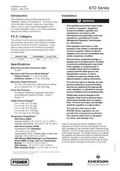 Emerson Fisher 67DFS Installation Manual