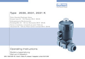 Burkert 2030 Operating Instructions Manual