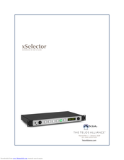 Axia xSelector Installation & User Manual
