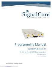 SIGNALCORE SC5317A Programming Manual