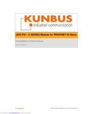 KUNBUS cRIO PN C Series Installation Instructions Manual