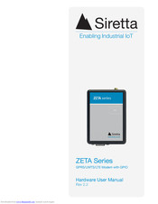 Siretta ZETA-N2-GPRS Hardware User Manual