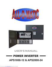 ALL-O-MATIC APS1000-12 User Manual