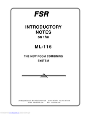 FSR ML-116 Introductory Notes