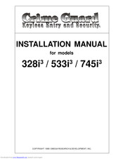 Crime Guard 328i3 Installation Manual