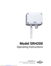 Setra Systems SRH200 Operating Instructions Manual