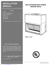 Unitary products group FF-07 Installation Manual