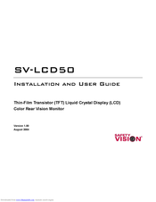Safety Vision SV-LCD50 Installation And User Manual