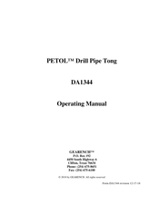 GEARENCH PETOL DA1344 Operating Manual