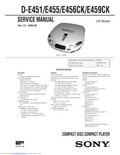 Sony D-E451 Primary Service Manual