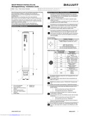 Balluff BNI00C1 Installation Manual