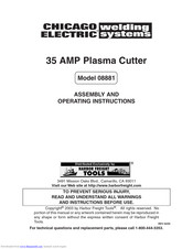 Chicago Electric 8881 Assembly And Operating Instructions Manual