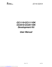 Texas Instruments CC1110-CC1111DK User Manual