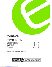 Elma DT173 Manual
