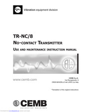 CEMB TR-NC/8 Use And Maintenance Instruction Manual