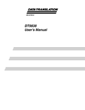 Data Translation DT9838 User Manual
