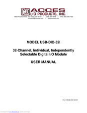 Acces USB-DIO-32I User Manual