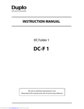 Duplo DC-F 1 Instruction Manual
