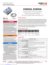 VERIS INDUSTRIES, INC. E50H2A Installation Manual