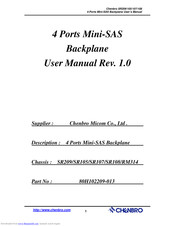 Chenbro SR105 User Manual