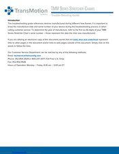 Transmotion TMM Series Troubleshooting Manual