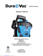 Dura Vac VWMB508 0401 Operator's Manual