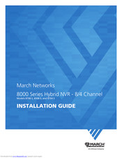 March Networks 8000 Series Installation Manual