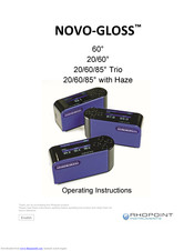 Rhopoint NOVO-GLOSS 20/60/85 Operating Instructions Manual