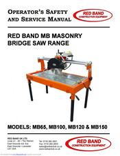 RED BAND MB150 Operator's Safety And Service Manual