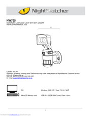 NightWatcher NW765 Instruction Manual