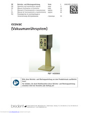 bredent ecovac Operation And Maintenance Manual