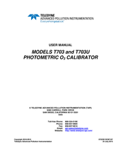 TELEDYNE API T703U User Manual