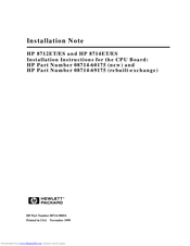 HP HP 8712ES Installation Note