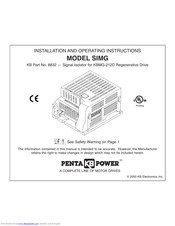 Penta KB Power KBMG-212D Installation And Operating Instructions Manual