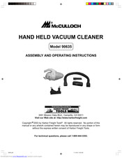 McCulloch 90635 Assembly And Operating Instructions Manual