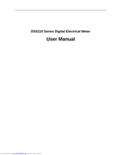 ZHEJIANG FENGDENG ELCTRIC CO.,LTD DS5210 Series User Manual
