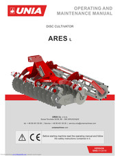 UNIA ARES L 6.0H Operating And Maintenance Manual