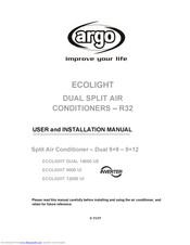Argo Ecolight Dual 14000 UE User And Installation Manual