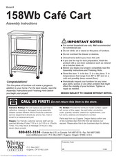 Whittier Wood Furniture 158Wb Assembly Instructions Manual