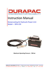 Durapac DPA-15R Instruction Manual