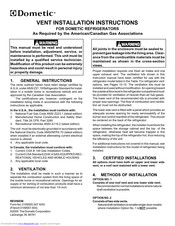 Dometic RM 1272 Installation Instructions Manual