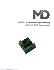 MD MXION GVS User Manual