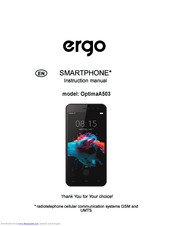 Ergo OptimaA503 Lnstruction Manual