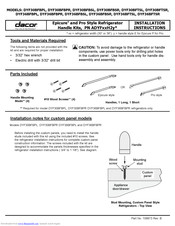 Dacor Discovery DYF30BFTSL Installation Instructions
