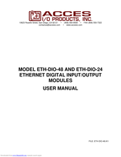 Acces ETH-DIO-48 User Manual