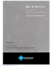 BENSHAW Rsi S Series Instruction Manual