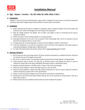 Mean Well OWA Series Installation Manual