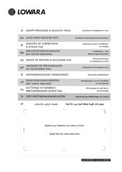 Lowara GS Series Installation And Operating Instructions Manual