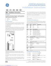 GE AS610RF Installation Instructions Manual